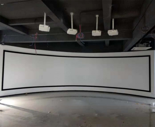 东营白色透声弧形软幕（16.5x3.6m）